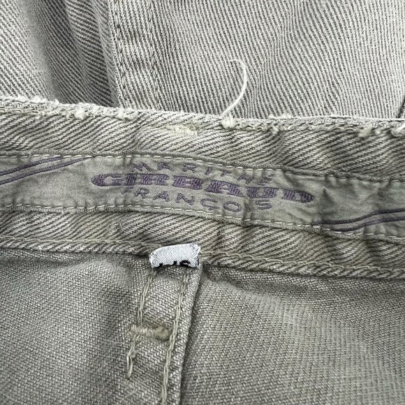 VTG Marithe‎ Francois Girbaud 3/4 High Waist Jeans Olive Green USA Mom - Picture 4 of 15